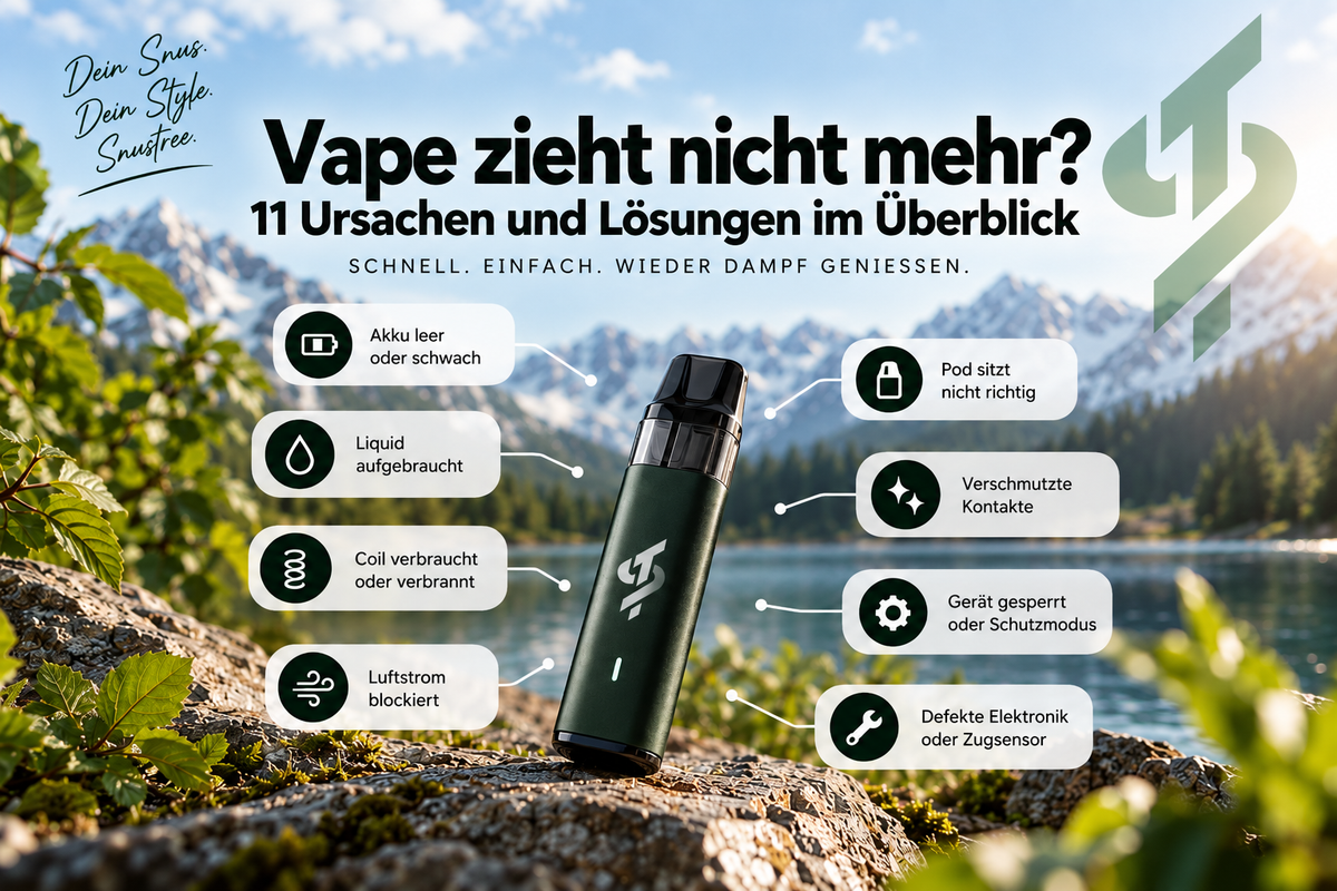 Vape zieht nicht mehr? 11 Ursachen & Lösungen | Snustree