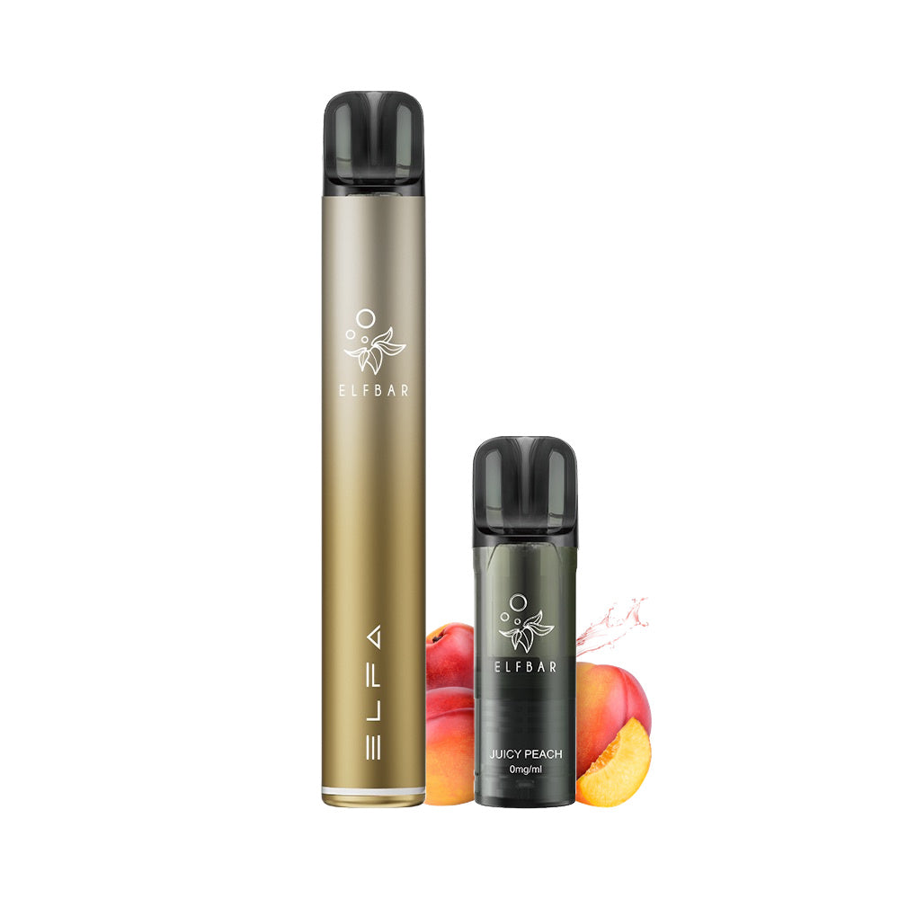 ELFBAR Elfa Pro Kit 2ml Dark Gold & Peach Ice 0mg