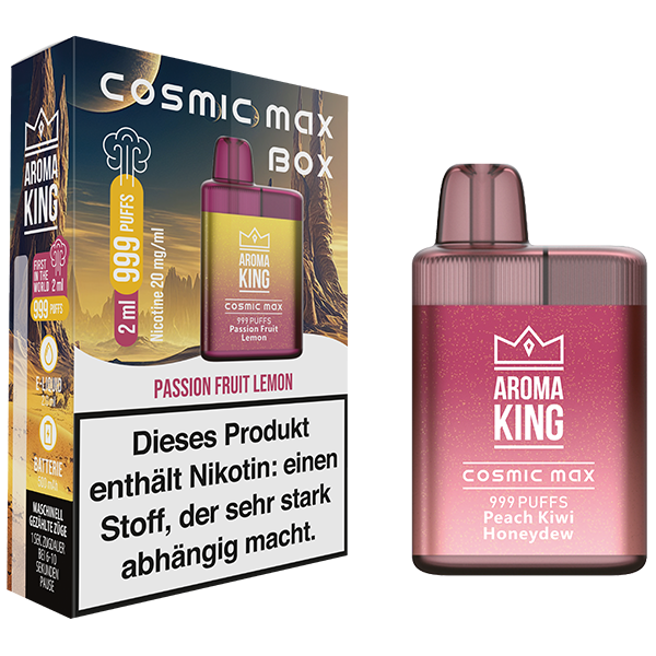 Aroma King Cosmic Max Box Peach Kiwi Honeydew