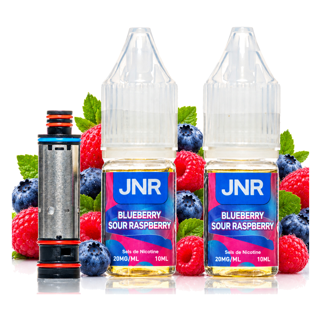 JNR Falcon Infinity 55K Coil & Liquids Blueberry Sour Raspberry – Coil mit zwei Liquid-Flaschen