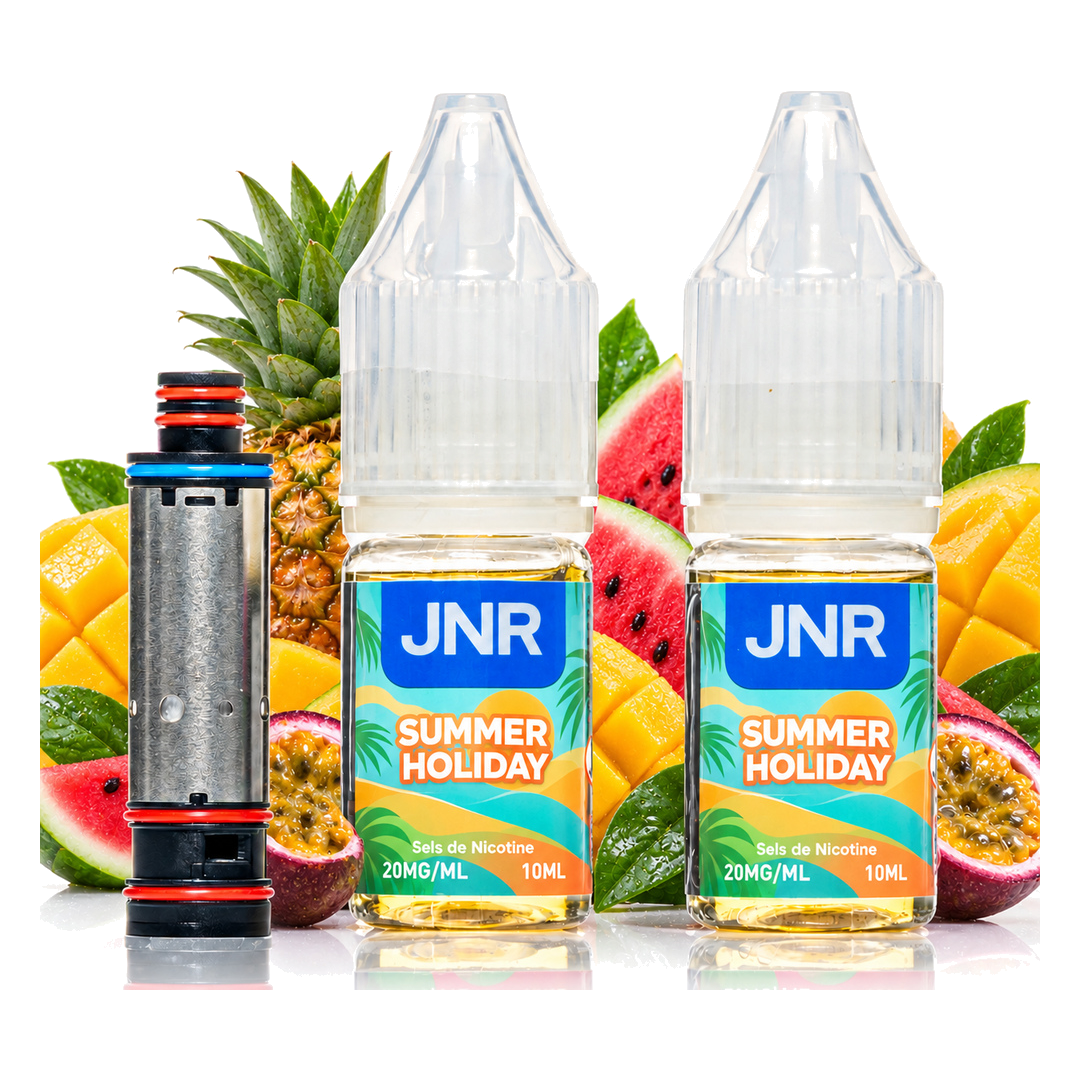 JNR Falcon Infinity 55K Coil & Liquids Summer Holiday – Coil mit zwei Liquid-Flaschen