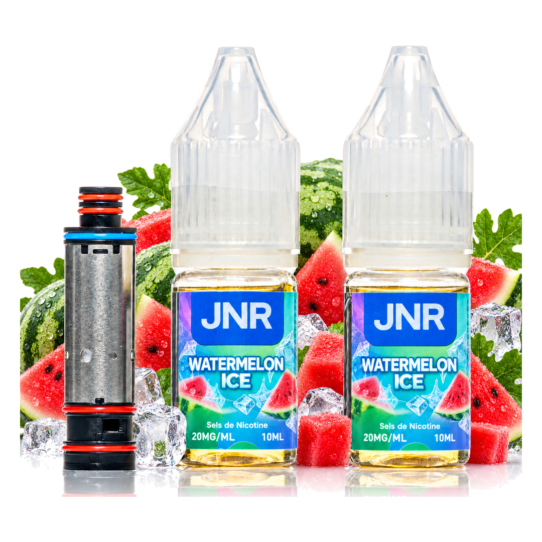 JNR Falcon Infinity 55K Coil & Liquids Watermelon Ice – Coil mit zwei Liquid-Flaschen