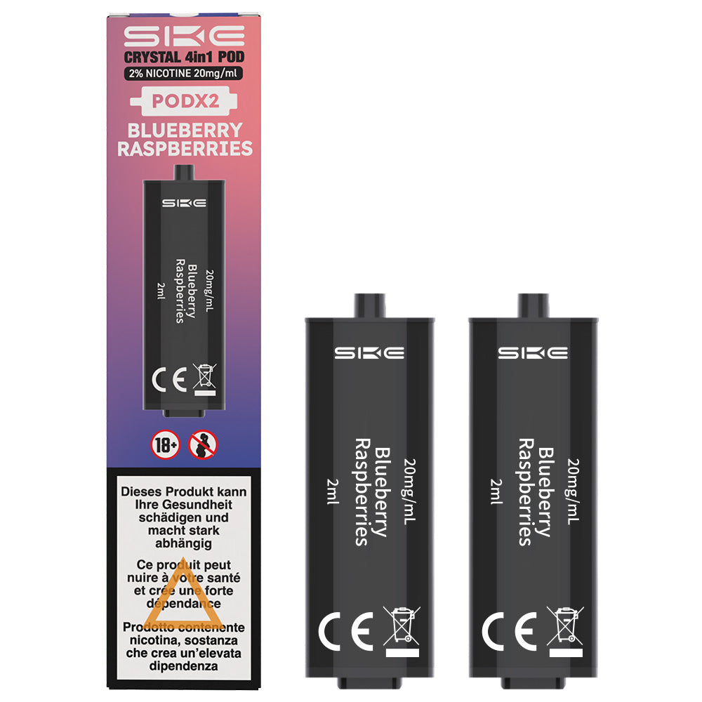 SKE Crystal 2x2ml Pods (20mg) Blueberry Raspberry Ice