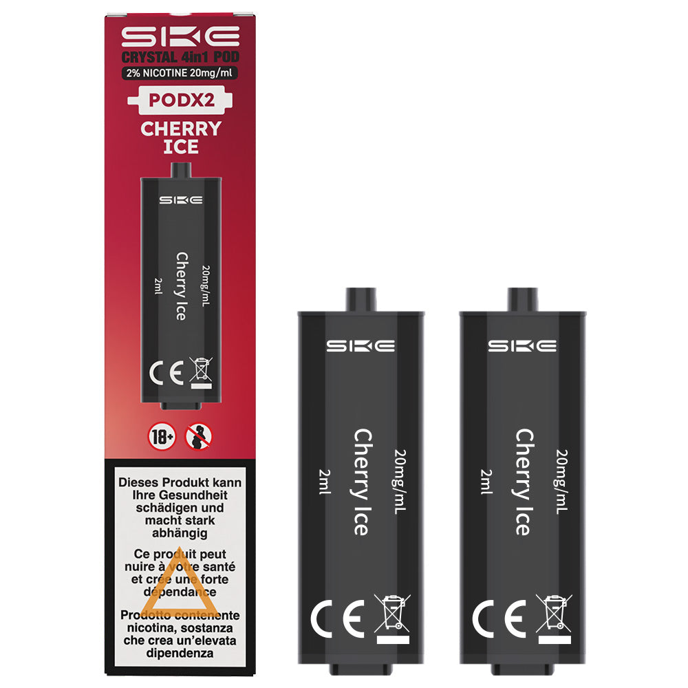 SKE Crystal 2x2ml Pods (20mg) Cherry Ice
