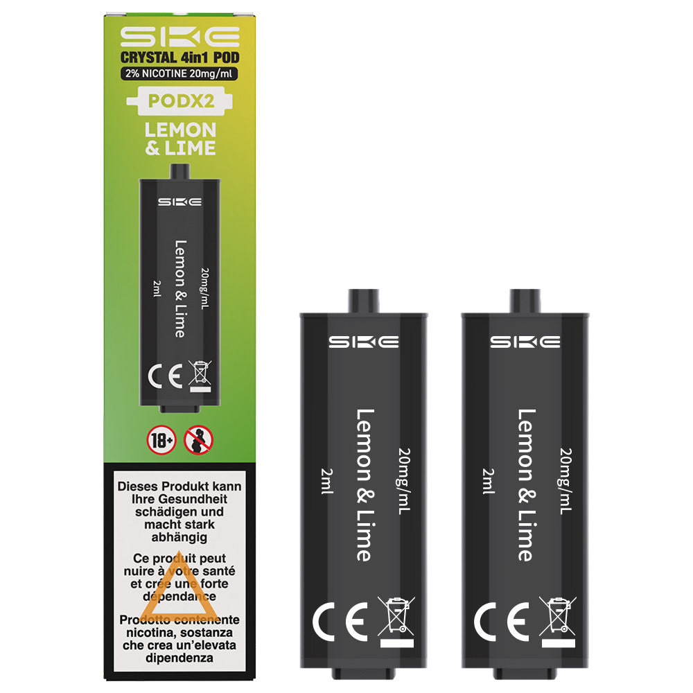 SKE Crystal 2x2ml Pods (20mg) Lemon Lime Ice