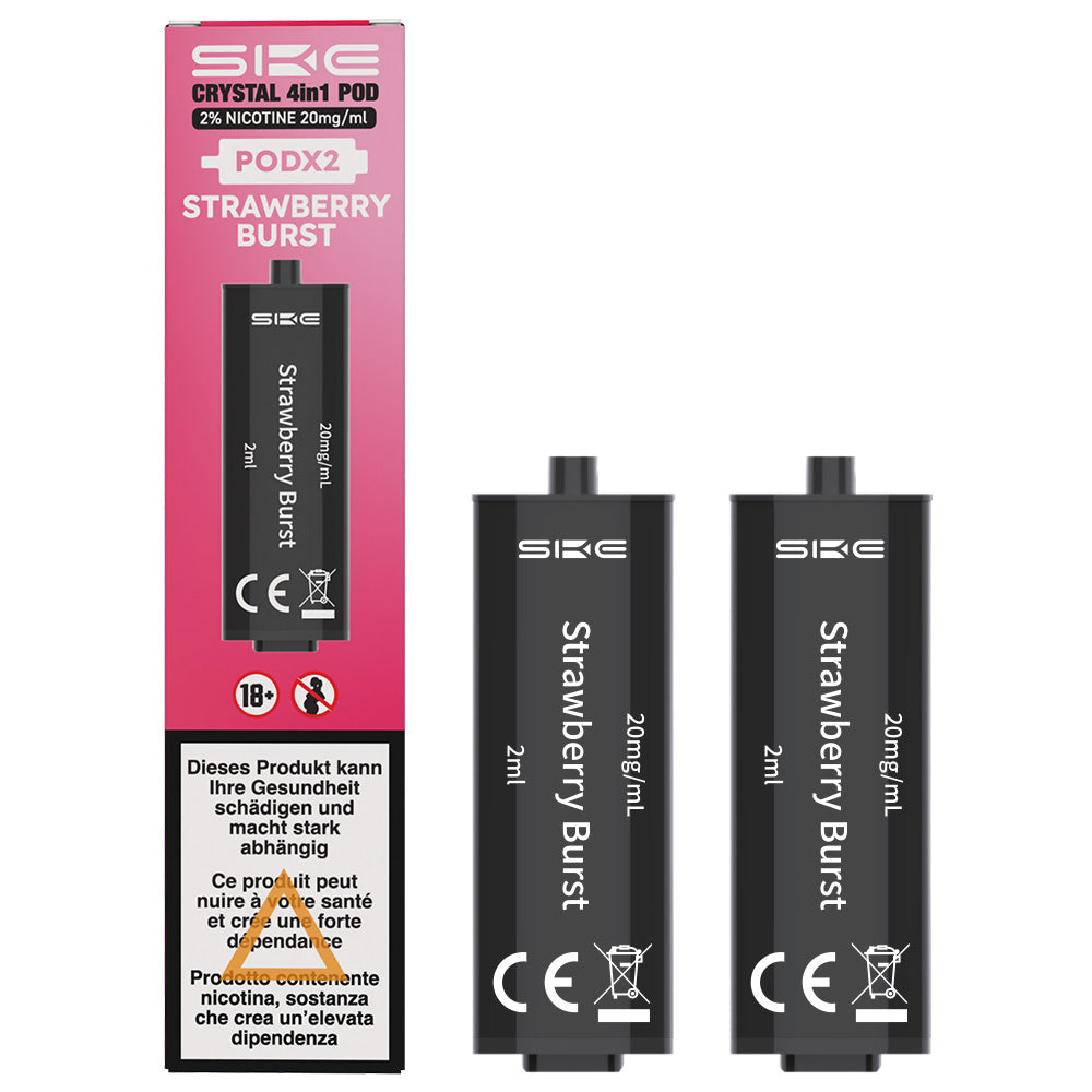 SKE Crystal 2x2ml Pods (20mg) Strawberry Burst