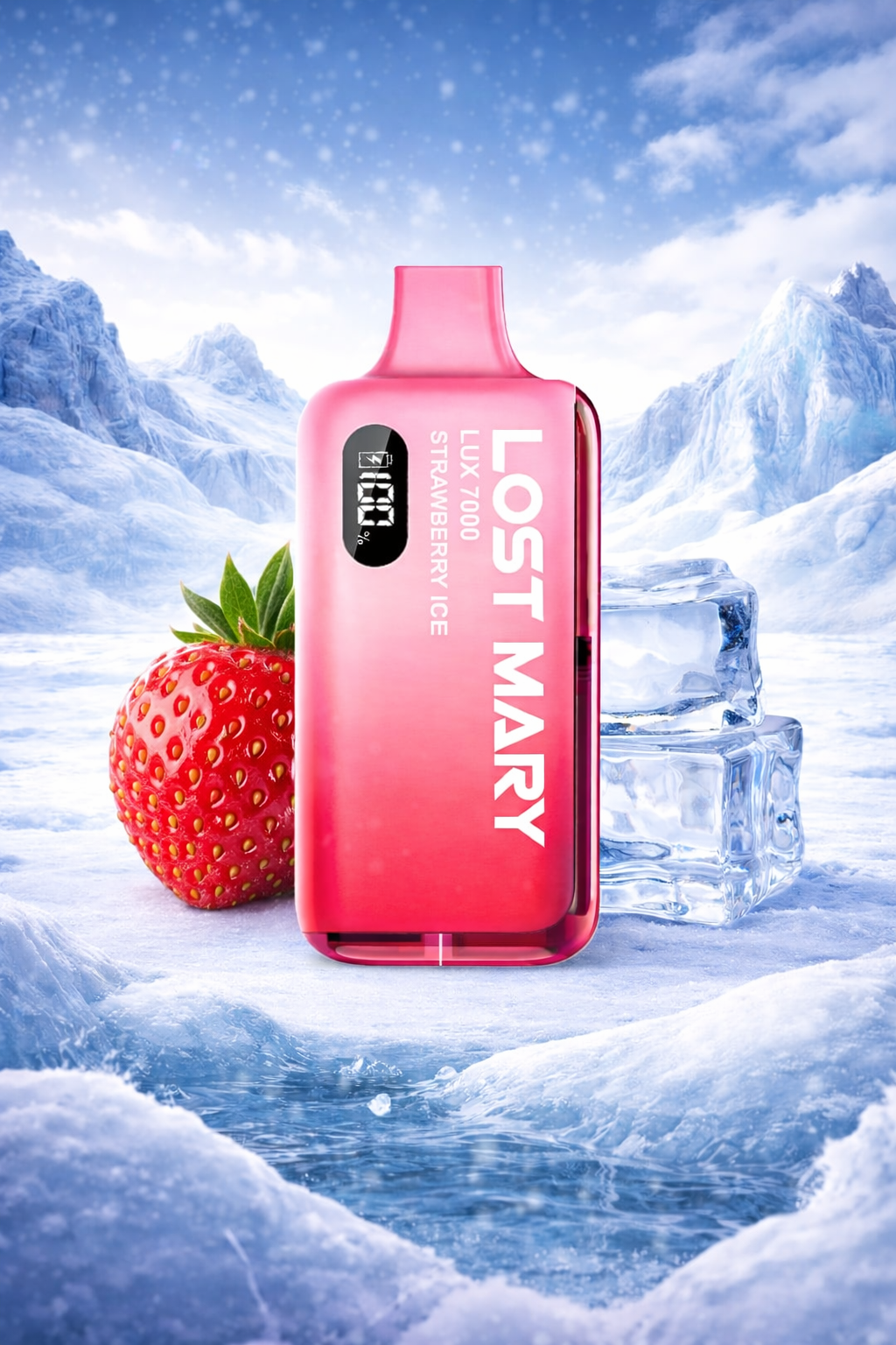 LOST MARY LUX 7000 Kit Strawberry Ice