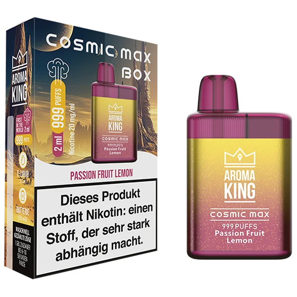 Aroma King Cosmic Max Box Passion Fruit Lemon