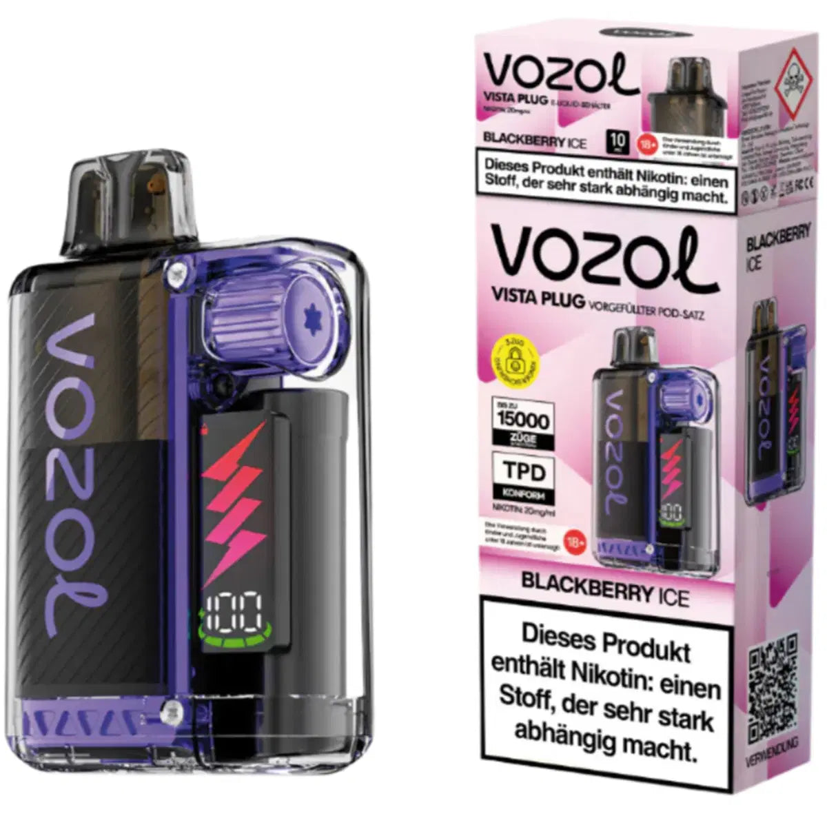VOZOL Vista Plug Kit Blackberry Ice