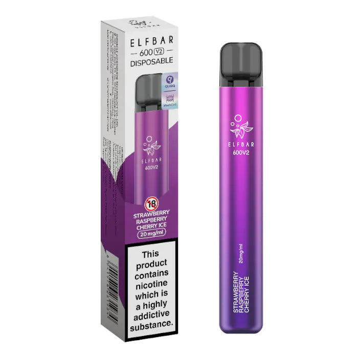 ELFBAR 600 V2 Strawberry Raspberry Cherry ICE