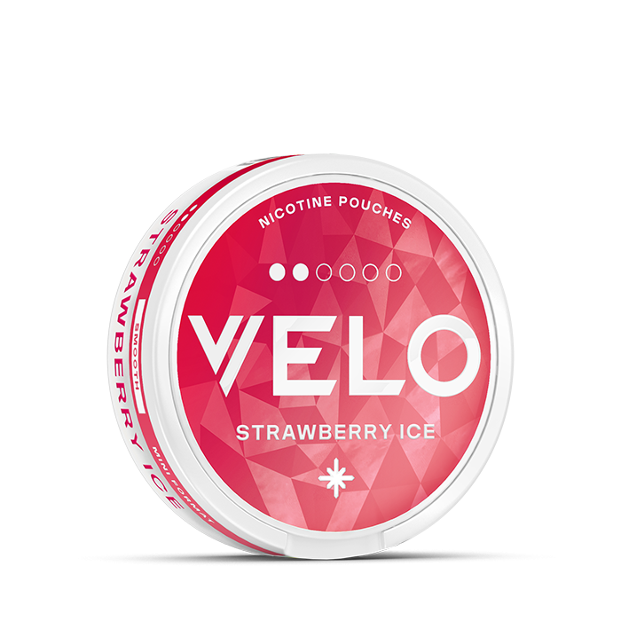VELO Strawberry Ice – Slim Nikotinbeutel mit Erdbeergeschmack und kühler Minze, tabakfrei